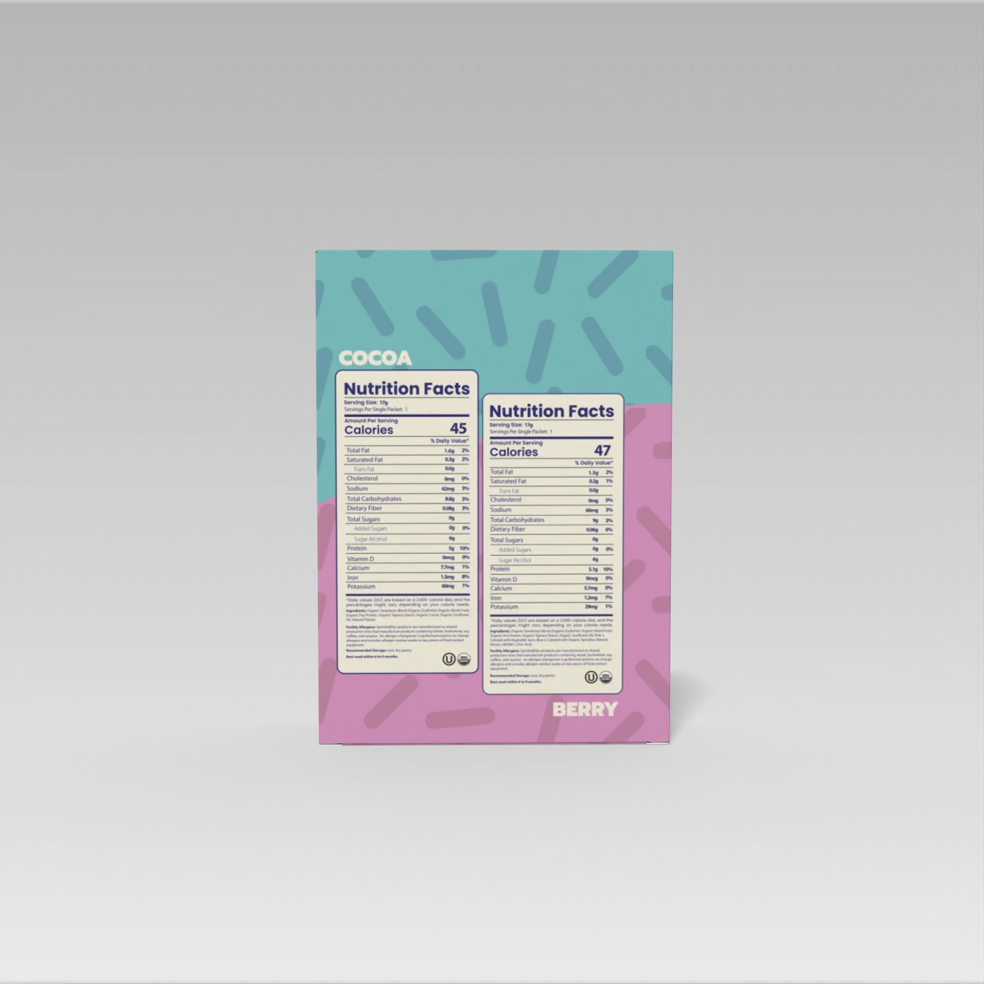 Variety 10-Pack: 5 Cocoa & 5 Berry Protein SprinkleBites™