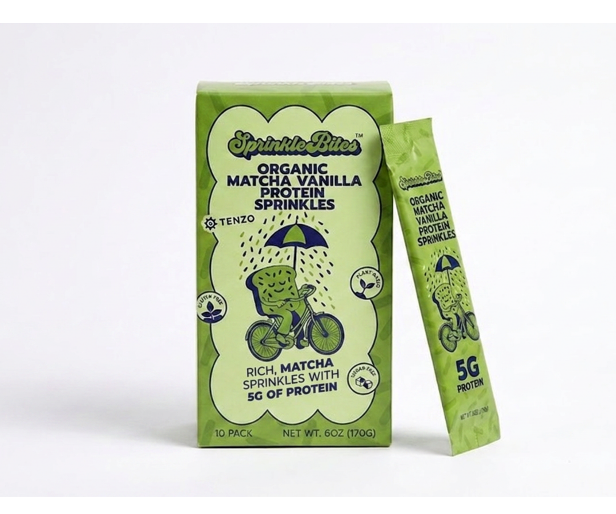 Tenzo Matcha Vanilla Protein Sprinkles