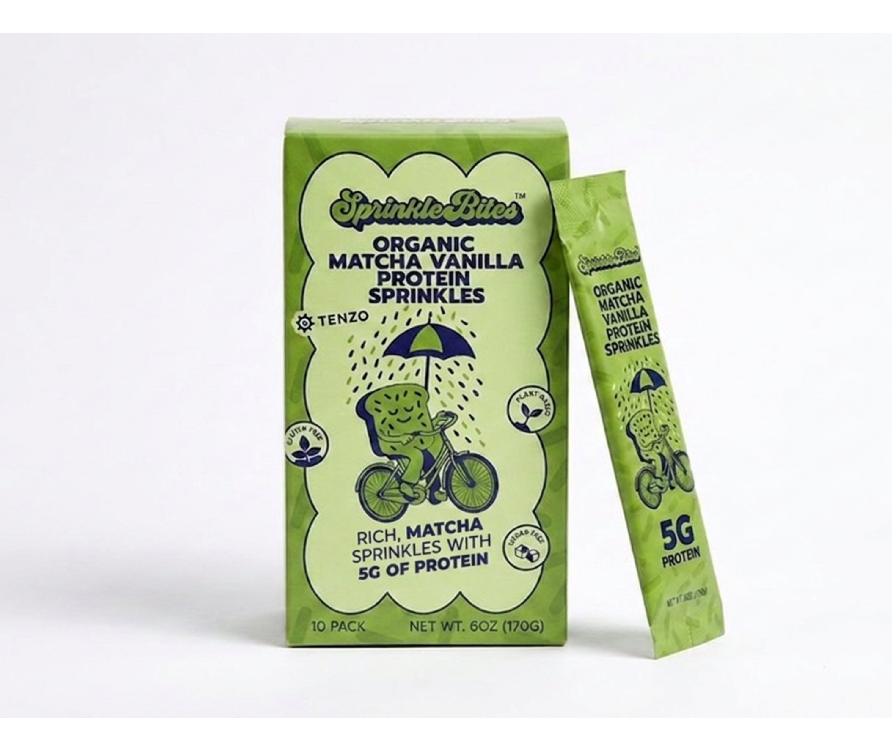 Tenzo Matcha Vanilla Protein Sprinkles