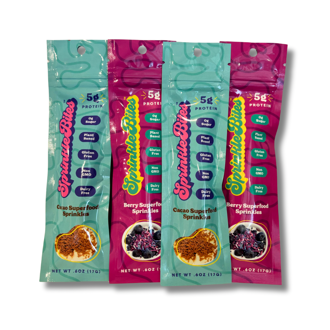 Variety Pack: 2 Cacao & 2 Berry Protein SprinkleBites™