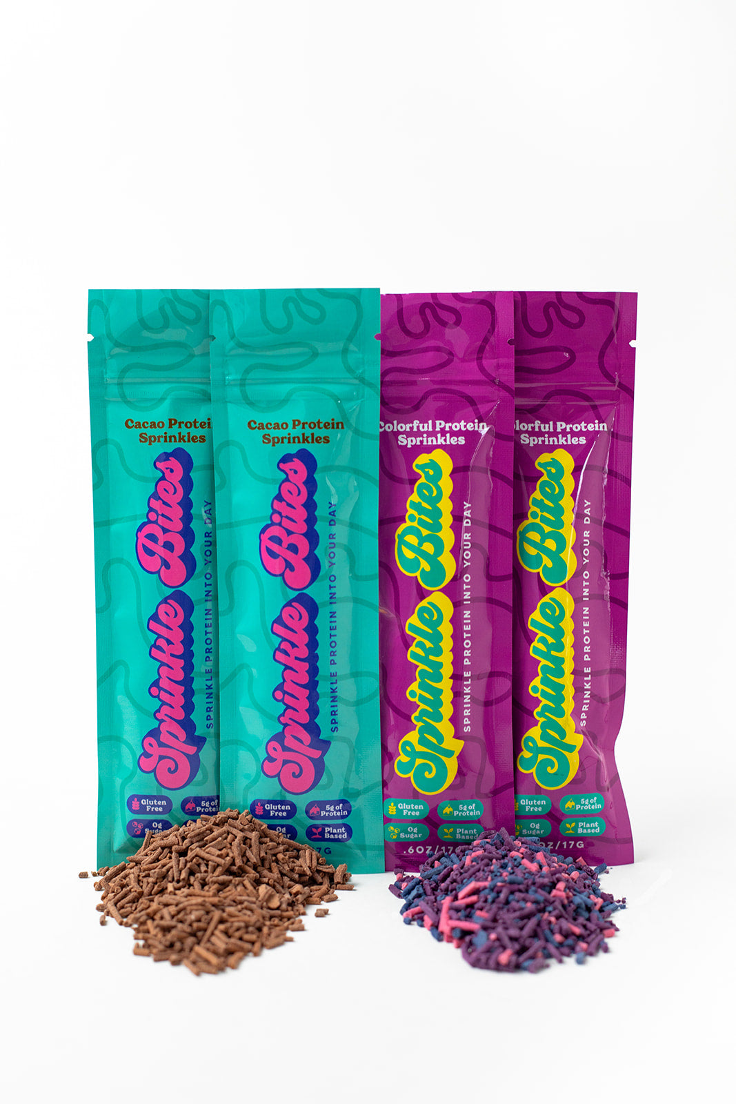 Variety Pack: 2 Cacao & 2 Berry Protein SprinkleBites™