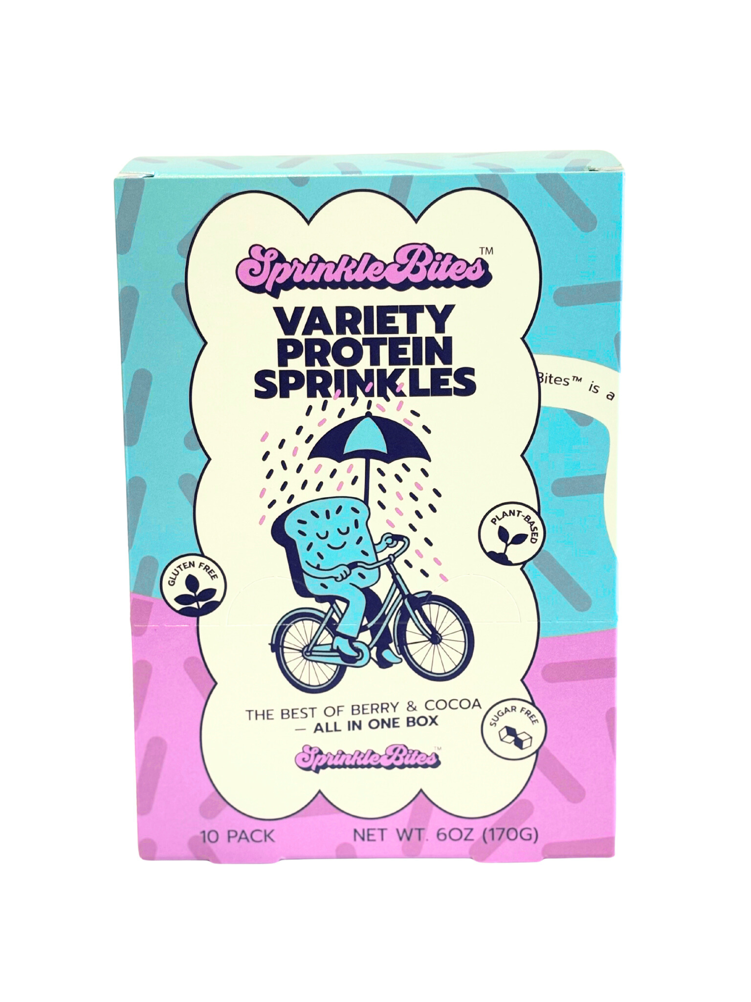 Variety 10-Pack: 5 Cocoa & 5 Berry Protein SprinkleBites™